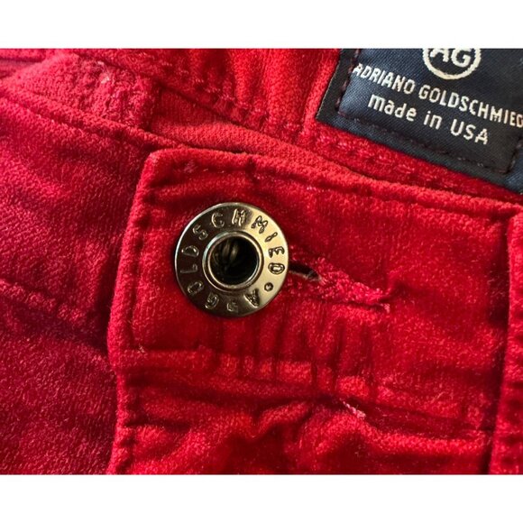 Adriano Goldschmied Red Velvet The Legging Super Skinny Jeans Size 26 Made In US - Picture 8 of 16